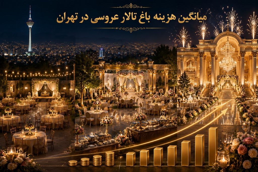 میانگین هزینه باغ تالار عروسی در تهران